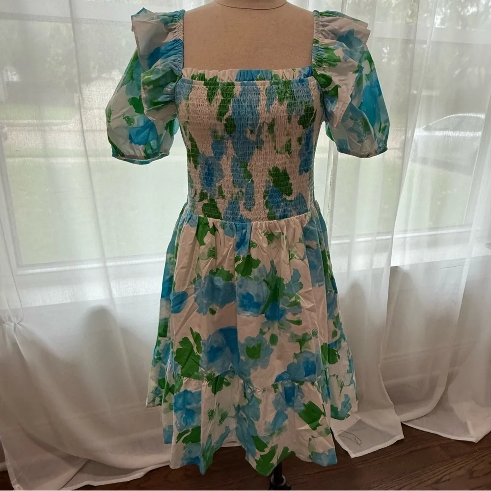 Sugarlips Cotton Mini Smocked dress Size Medium - Picture 9 of 11